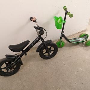 Balanscykel och sparkcykel 
