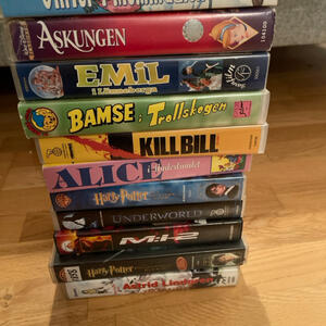 VHS-filmer bortskänkes