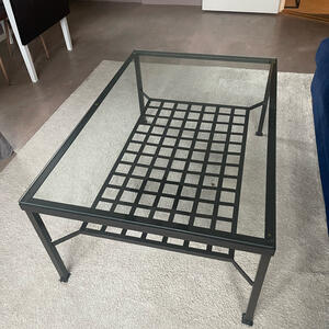 Soffbord med glas-skiva 