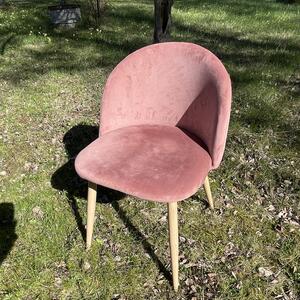 Rosa velours stol