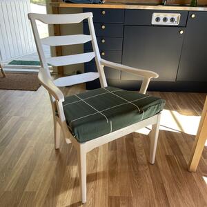 White wooden armchair